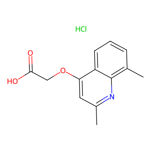 (2,8-Dimethyl-quinolin-4-yloxy)-acetic acid hydrochloride structure