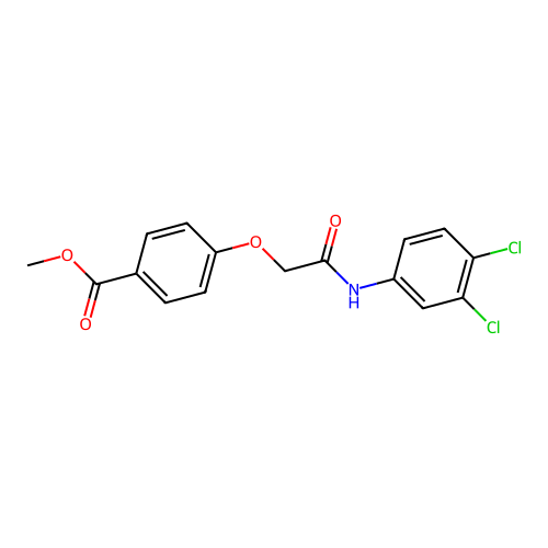 Methyl 4-{2-[(3,4-dichlorophenyl)amino]-2-oxoethoxy}benzoate structure