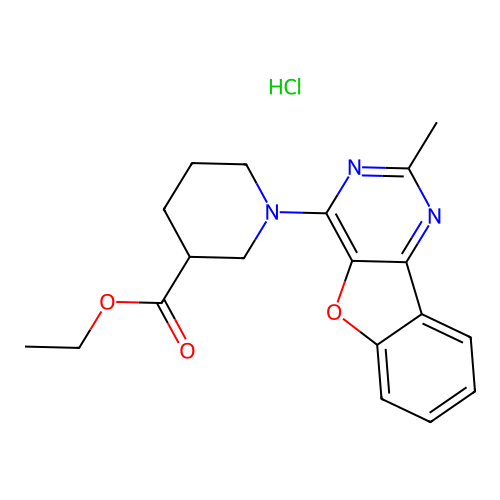 ethyl 1-(2-methylbenzofuro[3,2-d]pyrimidin-4-yl)piperidine-3-carboxylate hydrochloride structure