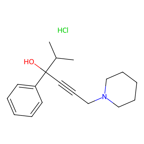 2-Methyl-3-phenyl-6-piperidin-1-yl-hex-4-yn-3-ol structure