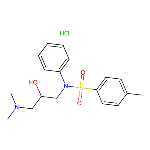 N-(3-(dimethylamino)-2-hydroxypropyl)-4-methyl-N-phenylbenzenesulfonamide hydrochloride structure