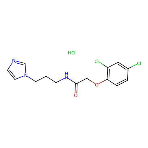 N-(3-(1H-imidazol-1-yl)propyl)-2-(2,4-dichlorophenoxy)acetamide hydrochloride structure