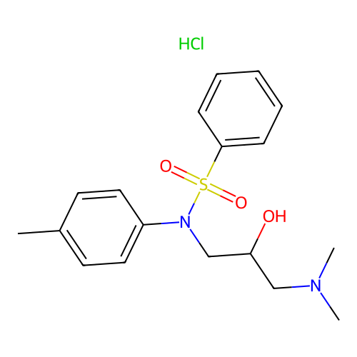 N-(3-(dimethylamino)-2-hydroxypropyl)-N-(p-tolyl)benzenesulfonamide hydrochloride structure