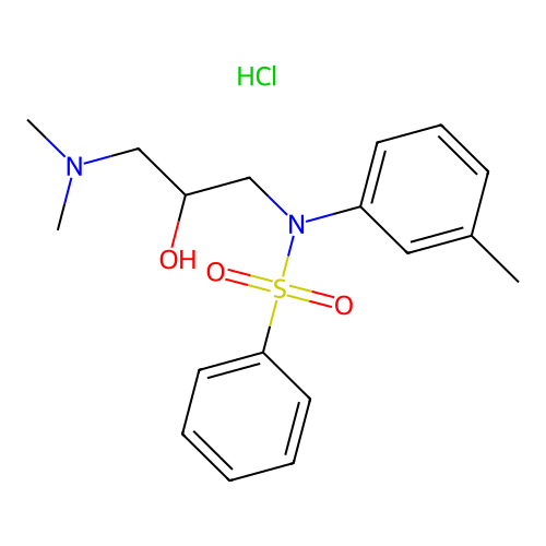 N-(3-(dimethylamino)-2-hydroxypropyl)-N-(m-tolyl)benzenesulfonamide hydrochloride structure