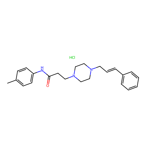 (E)-3-(4-cinnamylpiperazin-1-yl)-N-(p-tolyl)propanamide hydrochloride structure