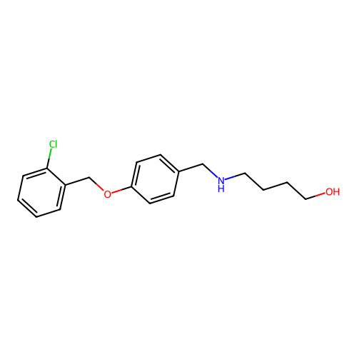 4-({4-[(2-Chlorobenzyl)oxy]benzyl}amino)butan-1-ol structure