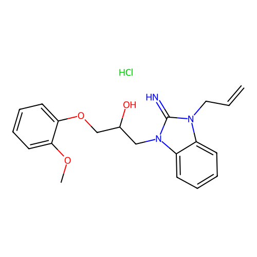 1-(3-Allyl-2-imino-2,3-dihydro-benzoimidazol-1-yl)-3-(2-methoxy-phenoxy)-propan- structure