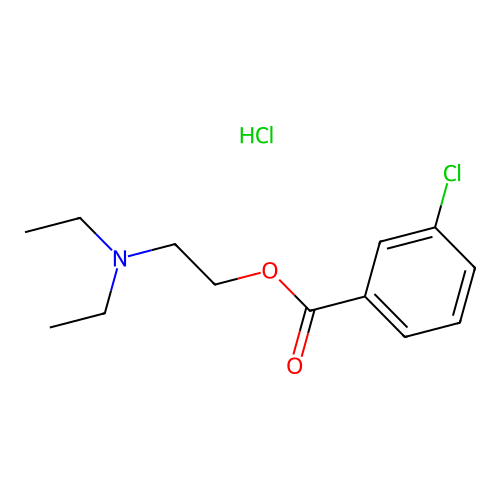 2-(Diethylamino)ethyl 3-chlorobenzoate hydrochloride structure