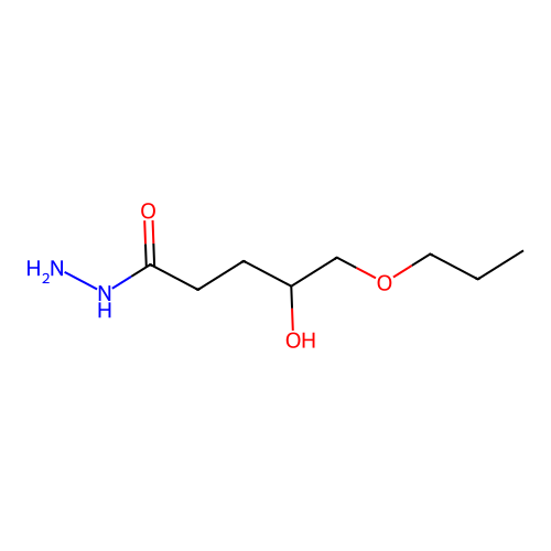 4-Hydroxy-5-propoxypentanehydrazide structure