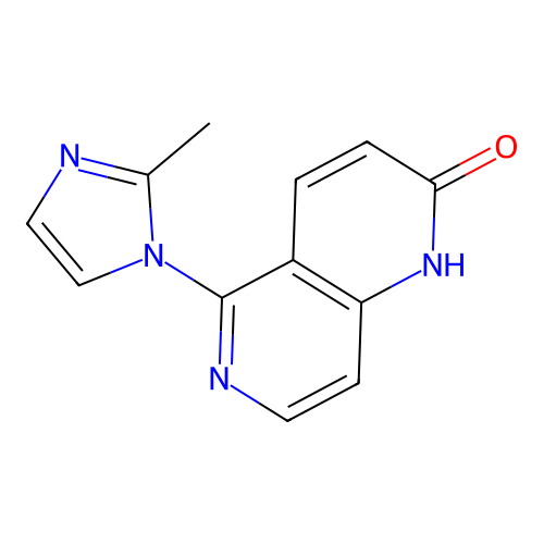 5-(2-methyl-1H-imidazol-1-yl)-1,6-naphthyridin-2(1H)-one structure