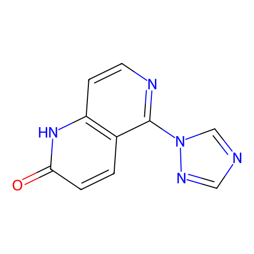 5-(1H-1,2,4-triazol-1-yl)-1,6-naphthyridin-2(1H)-one structure