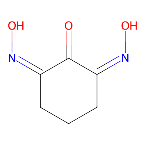 (2Z,6Z)-2,6-bis(hydroxyimino)cyclohexan-1-one structure