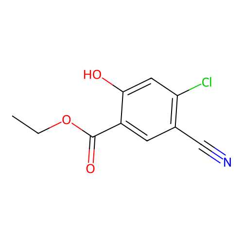 Ethyl 4-chloro-5-cyano-2-hydroxybenzoate structure