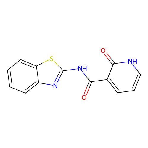 N-(1,3-benzothiazol-2-yl)-2-hydroxynicotinamide structure
