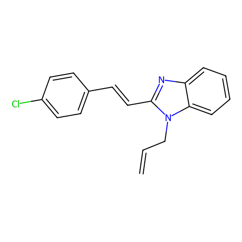 2-[(1E)-2-(4-chlorophenyl)vinyl]-1-prop-2-enylbenzimidazole structure