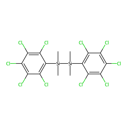 1,2-Bis(pentachlorophenyl)-1,1,2,2-tetramethyldisilane structure