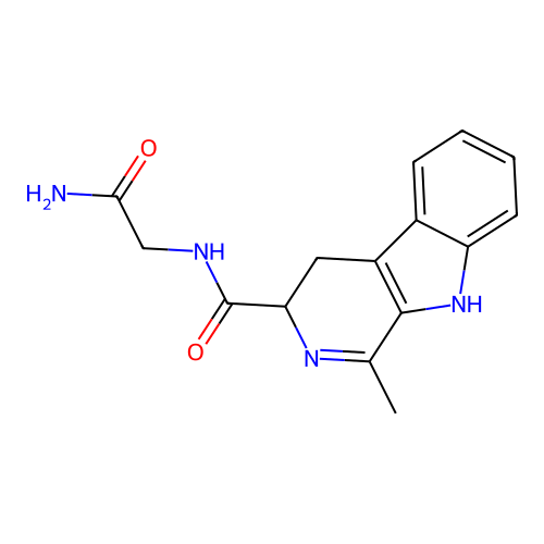 N-(2-amino-2-oxoethyl)-1-methyl-4,9-dihydro-3H-pyrido[3,4-b]indole-3-carboxamide structure