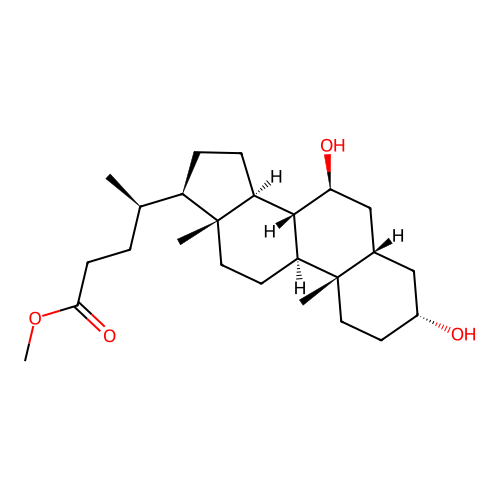Cholan-24-oic acid, 3,7-dihydroxy-, methyl ester, (3alpha,5beta,7beta)- structure