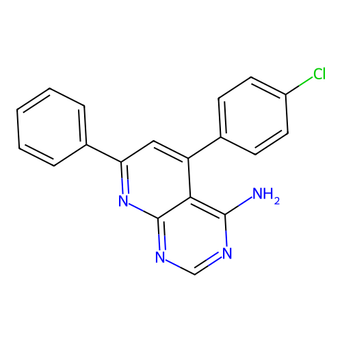 5-(4-Chlorophenyl)-7-phenylpyrido[2,3-d]pyrimidin-4-ylamine structure