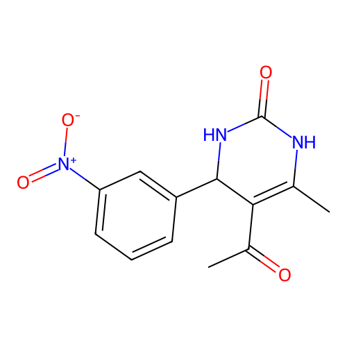 2(1H)-Pyrimidinone, 5-acetyl-3,4-dihydro-6-methyl-4-(3-nitrophenyl)- structure