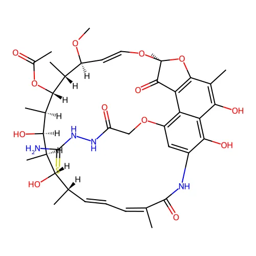 利福霉素B 2-(氨基硫代羰基)酰肼 structure