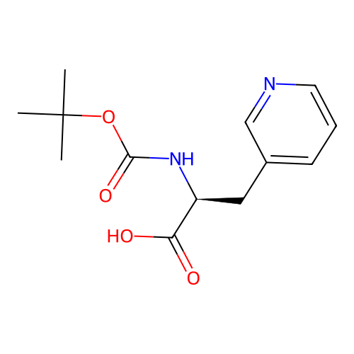 Boc-3-(3-pyridyl)-Ala-OH structure