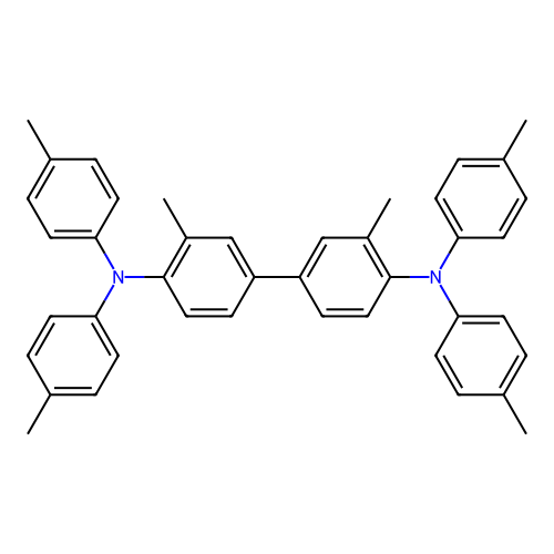 N,N,N',N'-tetrakis-(4-methylphenyl)-3,3'-dimethylbenzidine structure