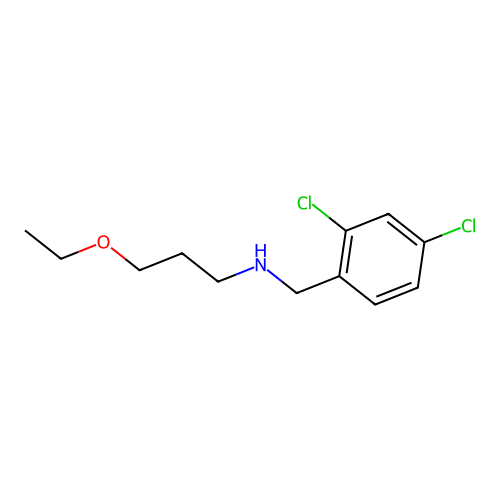 N-(2,4-dichlorobenzyl)-3-ethoxypropan-1-amine structure