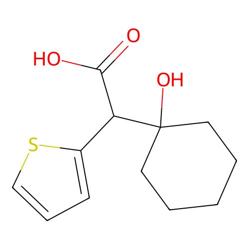 2-(1-Hydroxycyclohexyl)-2-thiophen-2-ylacetic acid structure