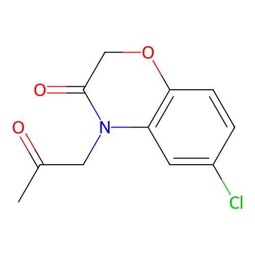 4-(2-Oxopropyl)-6-chloro-2H-1,4-benzoxazin-3(4H)-one structure