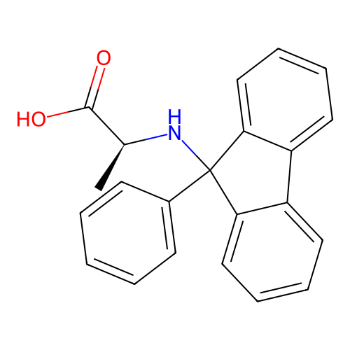 (2S)-2-[(9-phenylfluoren-9-yl)amino]propanoic acid structure