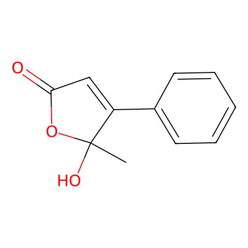 5-hydroxy-5-methyl-4-phenyl-2(5H)-furanone structure
