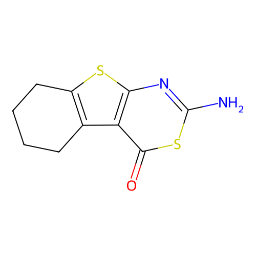 2-Amino-5,6,7,8-tetrahydro-[1]benzothiolo[2,3-d][1,3]thiazin-4-one structure