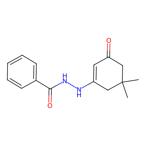N'-(5,5-dimethyl-3-oxocyclohex-1-en-1-yl)benzohydrazide structure
