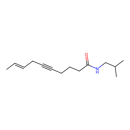 8-Decen-5-ynamide, N-(2-methylpropyl)-, (E)- structure