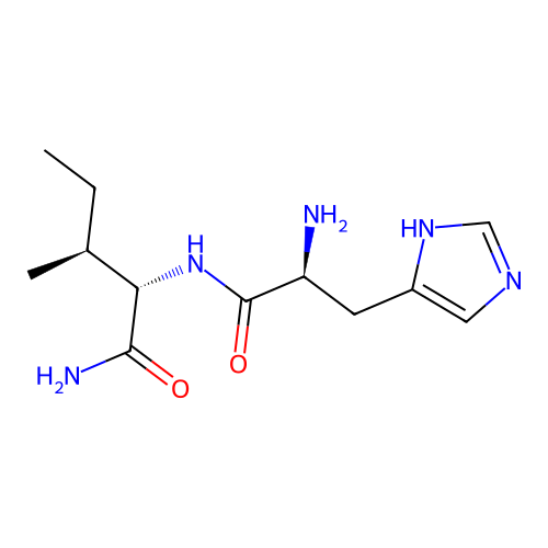 (2S,3S)-2-((S)-2-Amino-3-(1H-imidazol-4-yl)propanamido)-3-methylpentanamide structure