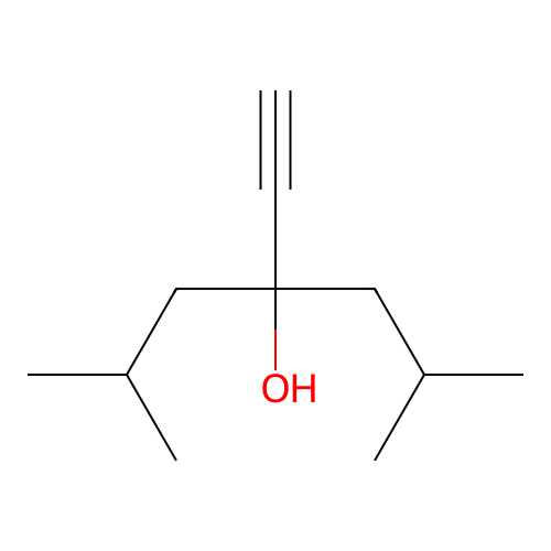 4-Ethynyl-2,6-dimethyl-4-heptanol structure