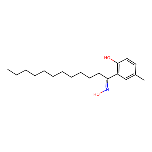 2-(N-Hydroxy-C-undecylcarbonimidoyl)-4-methylphenol structure