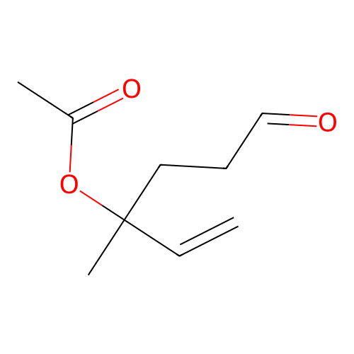 5-Hexenal, 4-(acetyloxy)-4-methyl-, (+/-)- structure