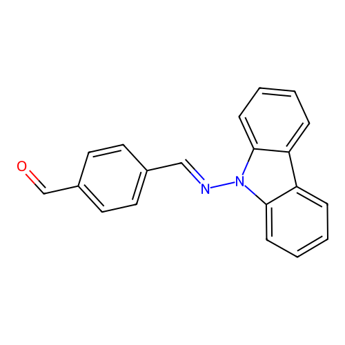 4-[(E)-(9H-carbazol-9-ylimino)methyl]benzaldehyde structure