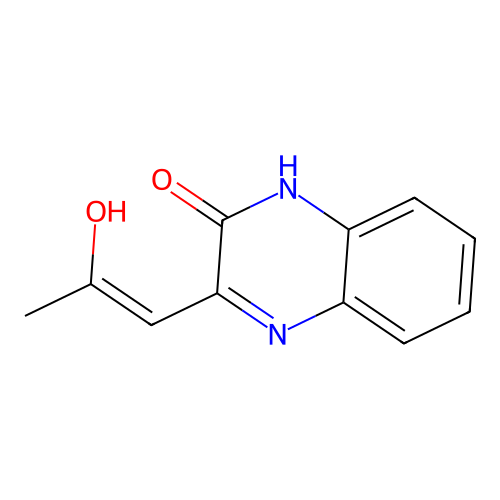 3-(2-hydroxyprop-1-enyl)-1H-quinoxalin-2-one structure
