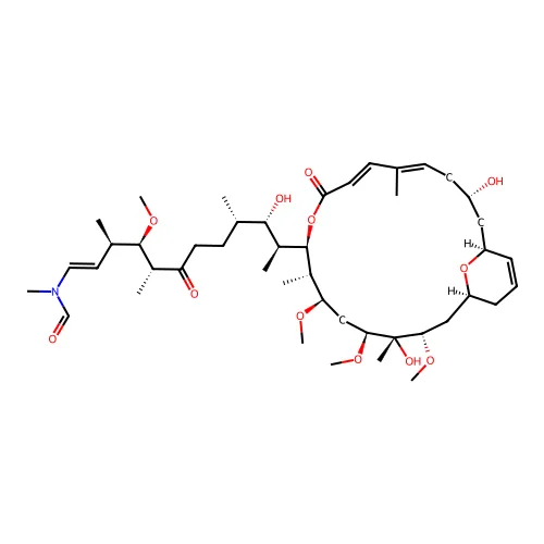 N-[(E,3R,4R,5R,9S,10S,11S)-11-[(1S,3S,4S,5S,7R,8S,9R,12E,14E,17S,19S)-4,17-二羟基-3,5,7-三甲氧基-4,8,14-三甲基-11-氧代-10,23-二氧杂双环[17.3.1]二十三-12,14,20-三烯-9-基]-10-羟基-4-甲氧基-3,5,9-三甲基-6-氧代十二-1-烯基]-N-甲基甲酰甲酰胺 structure