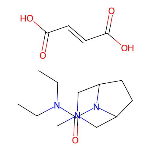 n,n-diethyl-3-methyl-3,8-diazabicyclo[3.2.1]octane-8-carboxamide but-2-enedioate(1:1) structure