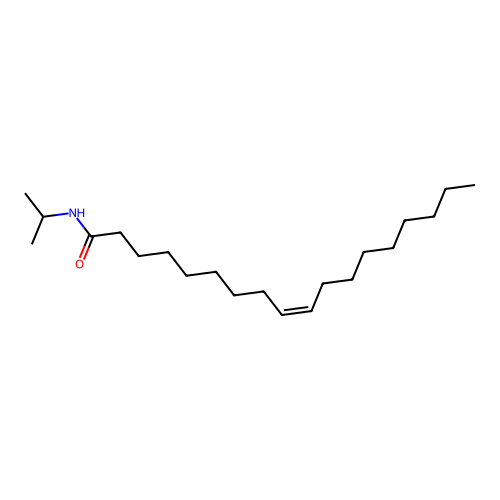 9-Octadecenamide, N-(1-methylethyl)-, (9Z)- structure