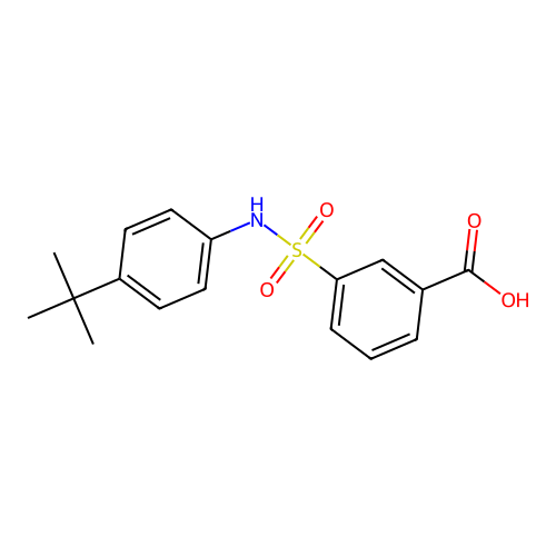 3-[(4-tert-butylphenyl)sulfamoyl]benzoic Acid structure