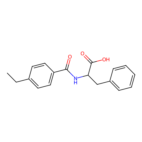 N-[(4-ethylphenyl)carbonyl]phenylalanine structure