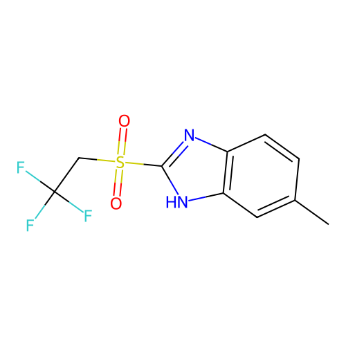 5-methyl-2-(2,2,2-trifluoroethylsulfonyl)-1H-benzimidazole structure