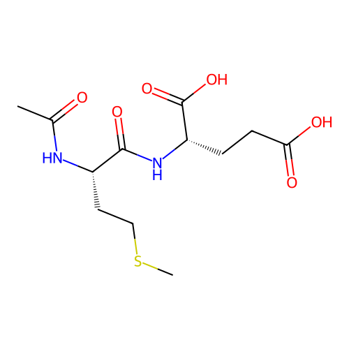 N-acetylmethionylglutamic acid structure