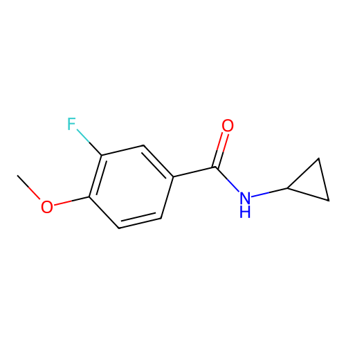N-cyclopropyl-3-fluoro-4-methoxybenzamide structure