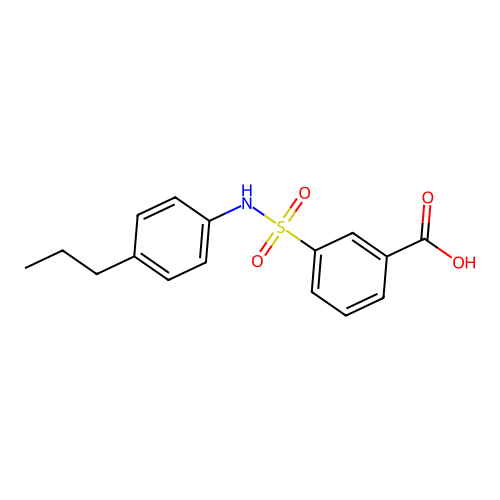 3-[(4-Propylphenyl)sulfamoyl]benzoic acid structure